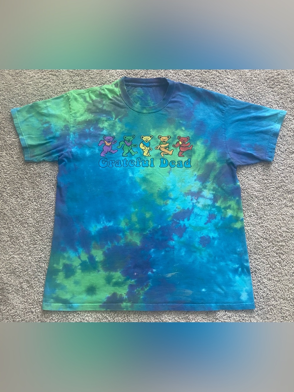 VTG Grateful Dead Tie-Dye Dancing Bears T‑Shirt - Blue & Green GDP Inc